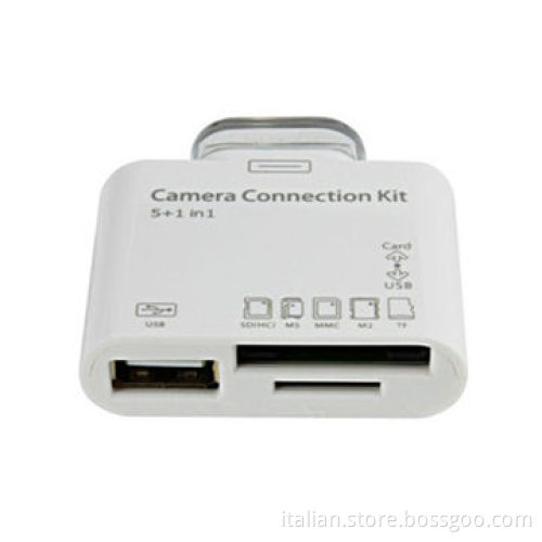 5-in-1 card reader for iPad 1/2/3, camera connection kit